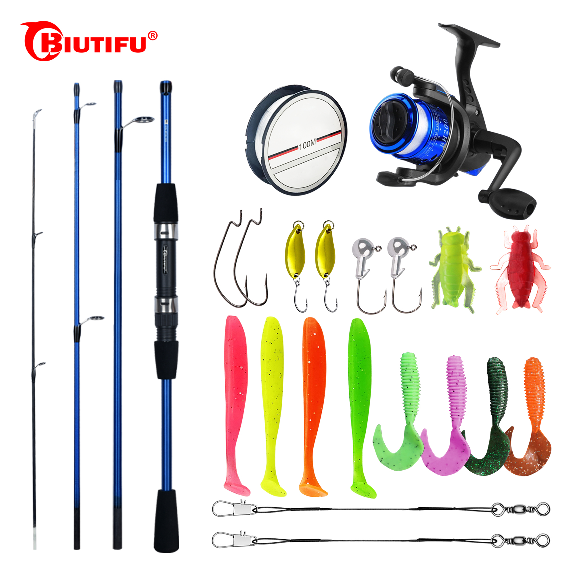 BIUTIFU Spinning Fishing Rod S - Freshwater Line ulasan dan harga